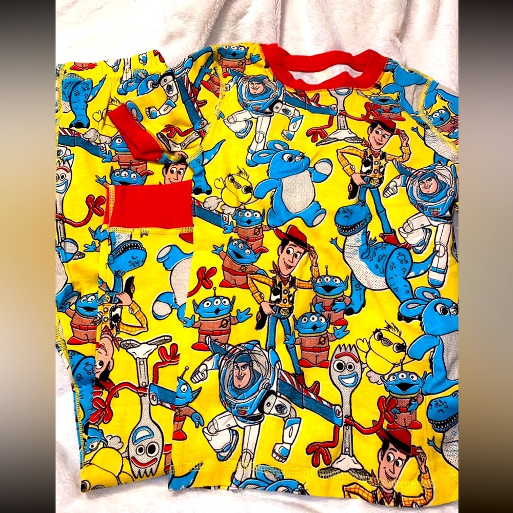 Shop Disney Pajama Toy Story 4 set includes top and pants
Allover print pattern